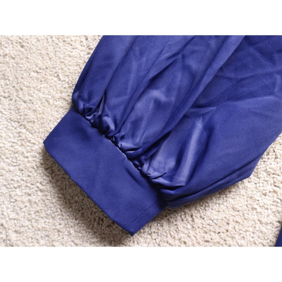 PRETTY GARDEN Navy Blue Long Sleeve Belted Shirt Dress Tunic Coastal XL - Picture 7 of 9